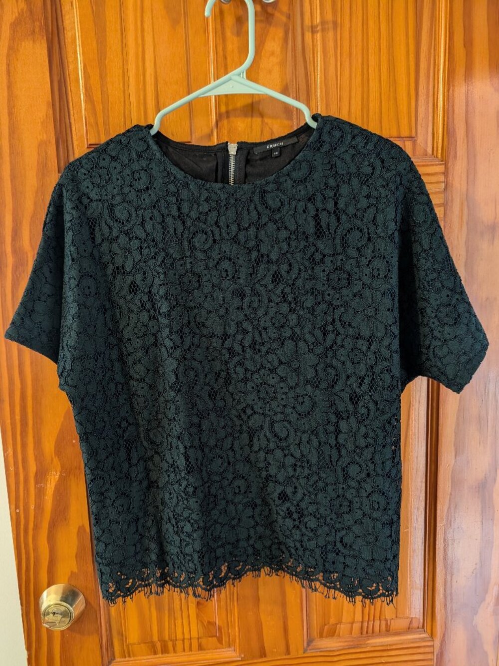 Women's FRNCH Green Lace Top Size S/M